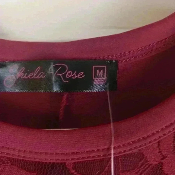 NWT Burgundy tank flowy midi dress. MADEWEST. - Picture 5 of 7